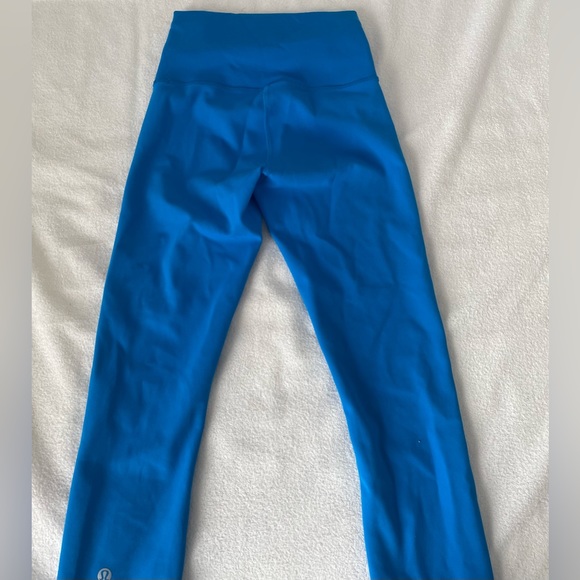 Lululemon Wunder Train High rise crop 21.5” leggings size 2 color poolside blue - Picture 1 of 4